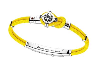 Zancan Kevlar Bracelet with Silver Wind Rose | Zancan | Luby 