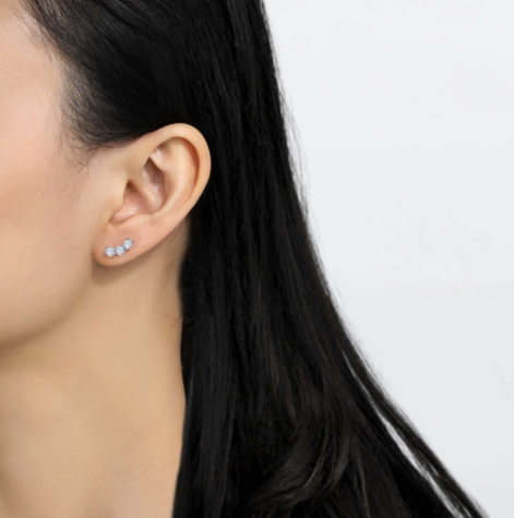 3-Stone Stud Earrings | Lafonn | Luby 