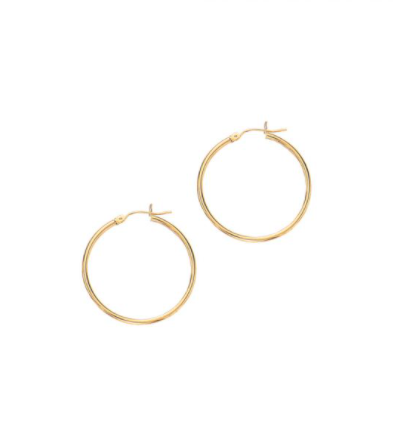 14K Gold Endless Hoop Earring