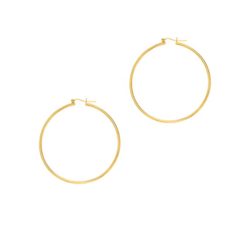 14K Gold 2x55mm Hoops | Luby Gold Collection | Luby 