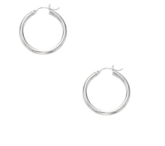 14K Gold 3x25mm Hoops | Luby Gold Collection | Luby 