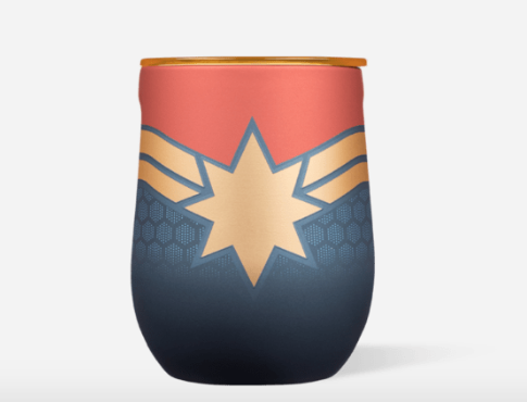 Captain Marvel Stemless 12oz | Corkcicle | Luby 