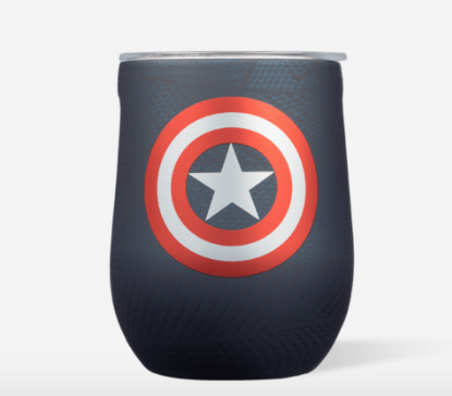 Marvel Captain America Stemless 12oz | Corkcicle | Luby 