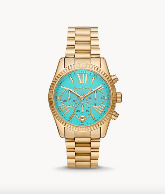 Michael Kors Lexington Chronograph Gold-Tone Stainless Steel Watch | Michael Kors | Luby 