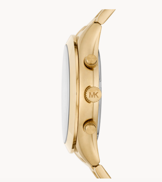 Michael Kors Slim Runway Chronograph Gold-Tone Stainless Steel Watch | Michael Kors | Luby 