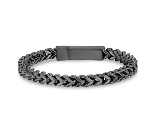 6mm Gun Metal Franco Link Bracelet | ARZ Steel | Luby 