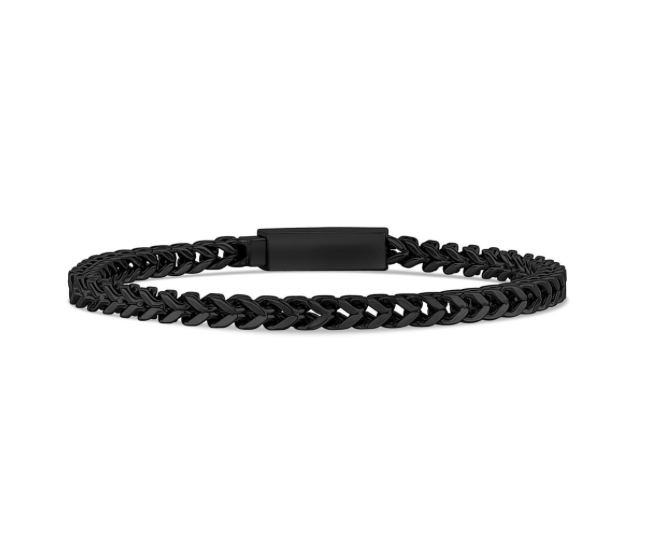 4mm Black Franco Link Bracelet | ARZ Steel | Luby 