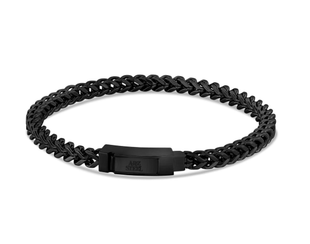 4mm Black Franco Link Bracelet | ARZ Steel | Luby 