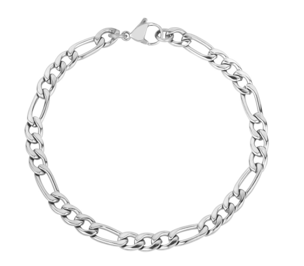 Brazalete de eslabones Figaro de acero de 5 mm