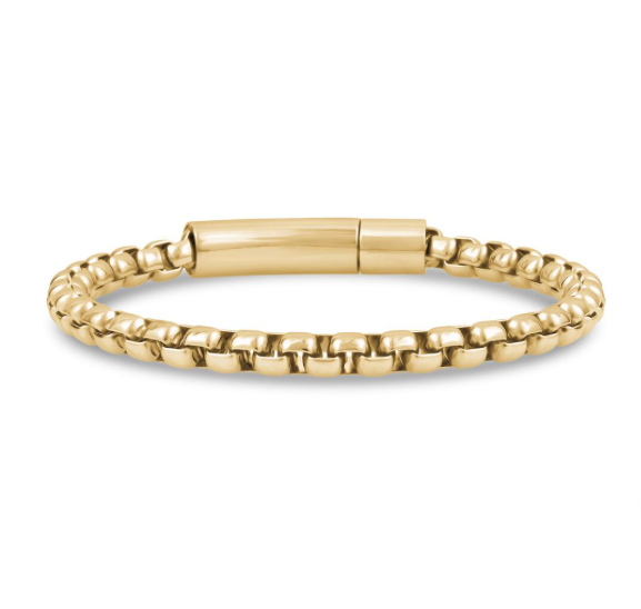 5mm Gold Steel Box Link Bracelet | ARZ Steel | Luby 