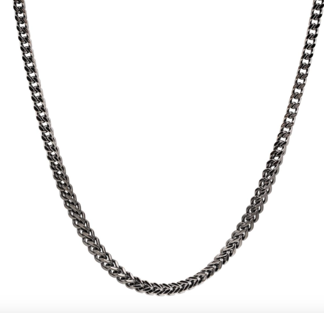 6mm Gun Metal Franco Necklace | ARZ Steel | Luby 