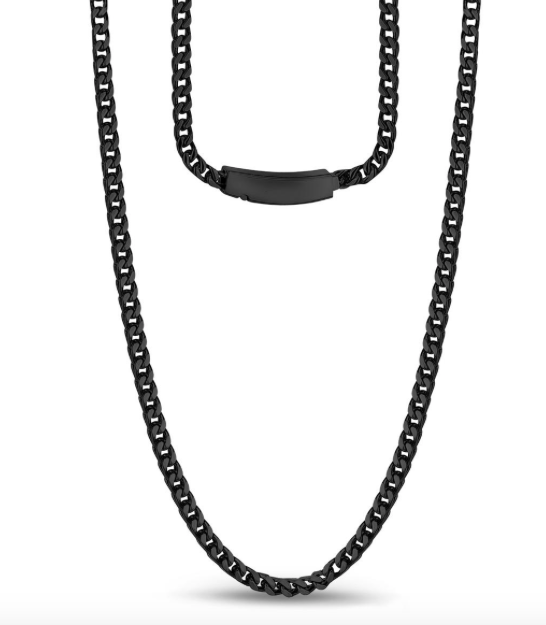 3mm Black Franco Link Necklace | ARZ Steel | Luby 