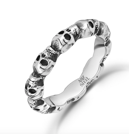 Skull Head Bridge Ring | ARZ Steel | Luby 