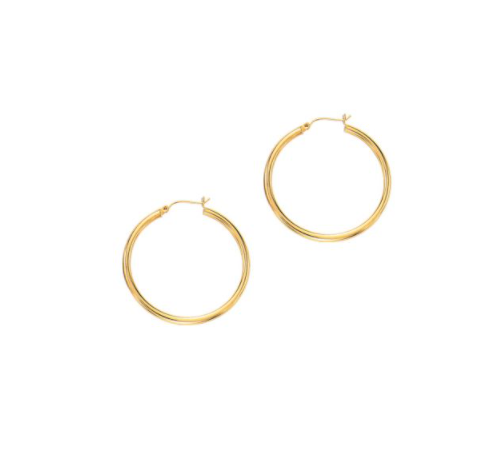 14K Gold 3x40mm Hoops | Luby Gold Collection | Luby 