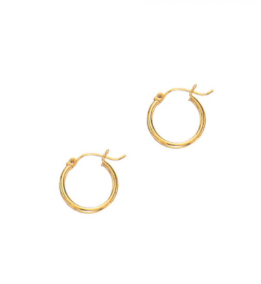 14K Gold 2x20mm Hoops | Luby Gold Collection | Luby 