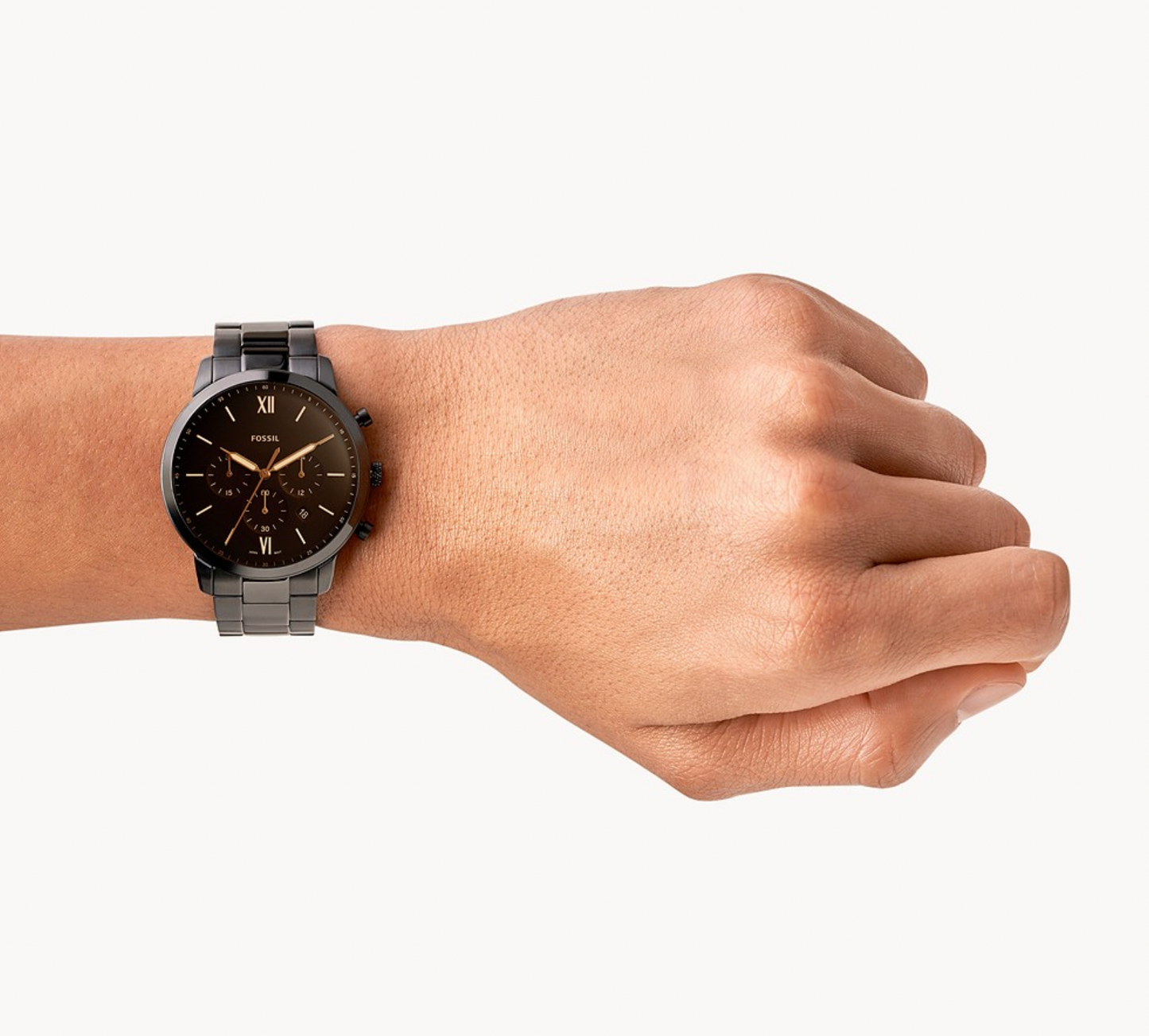 Neutra Chronograph Black Stainless Steel Watch | Fossil | Luby 