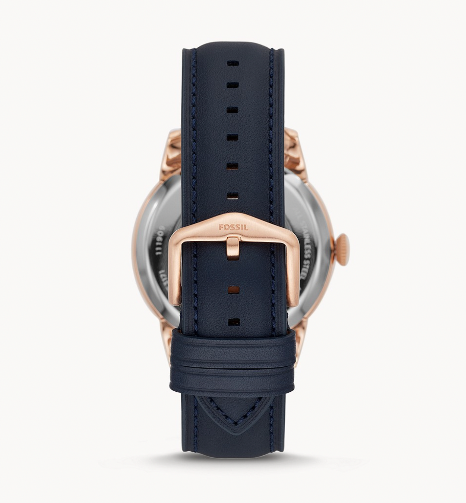 Townsman Automatic Navy Leather Watch | Fossil | Luby 