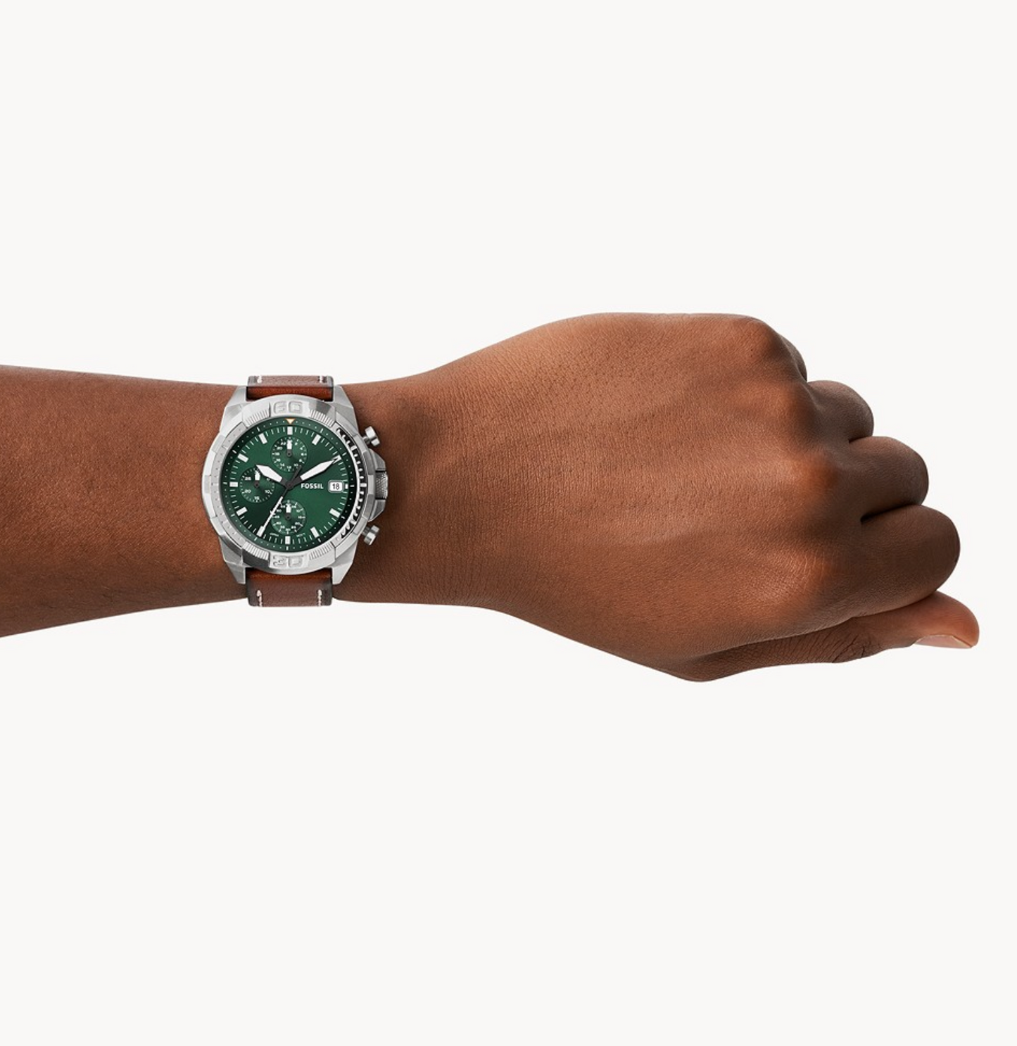 Bronson Chronograph Brown Eco Leather Watch | Fossil | Luby 