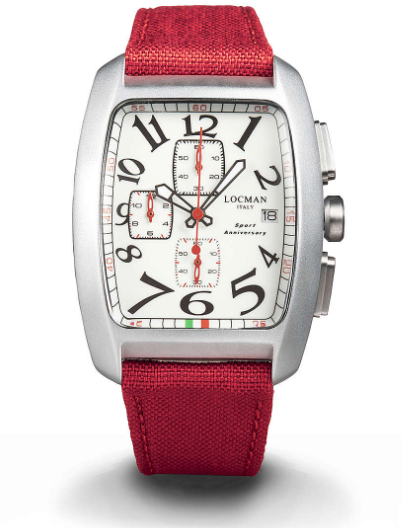 Rectangle Sport Locman White Face Chrono Watch | Locman | Luby 