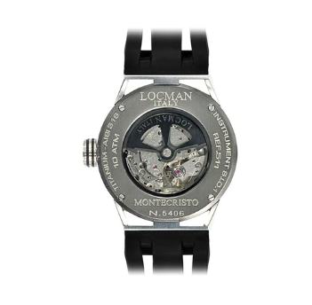 Round Montecristo Titanium Chrono Automatic Black | Locman | Luby 