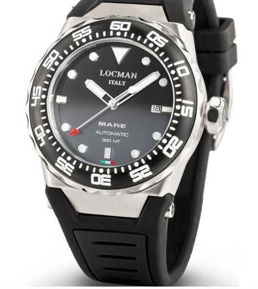Mare Automatic Locman Black Silicone Watch | Locman | Luby 