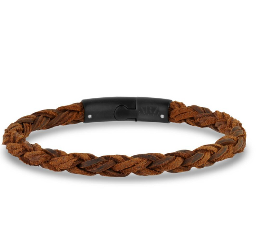 6mm Mixed Brown Suede Leather Bracelet | ARZ Steel | Luby 