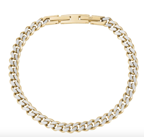 5mm Gold and Steel Cuban Link Bracelet | ARZ Steel | Luby 