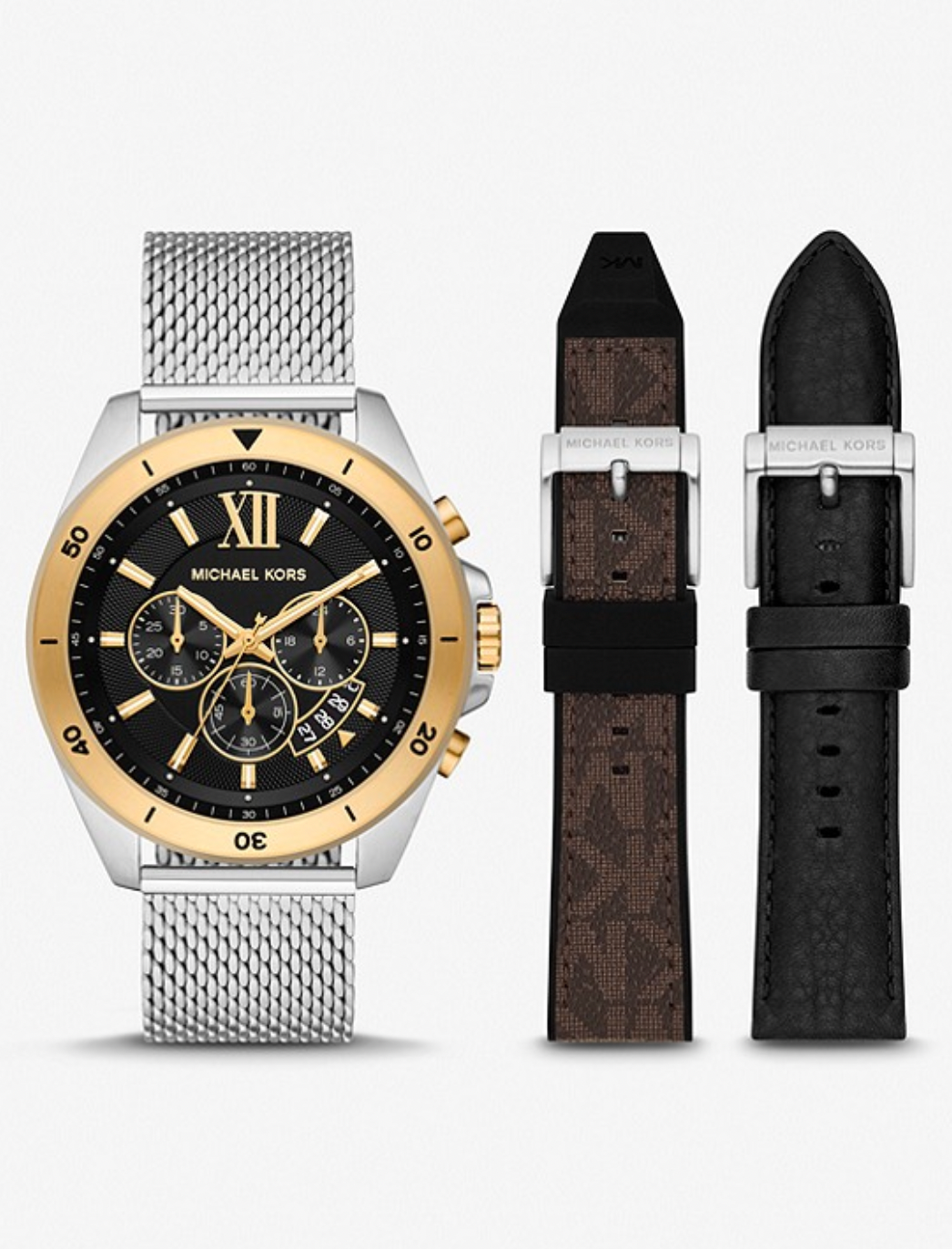 Oversized Brecken Two-Tone Mesh Watch Gift Set | Michael Kors | Luby 