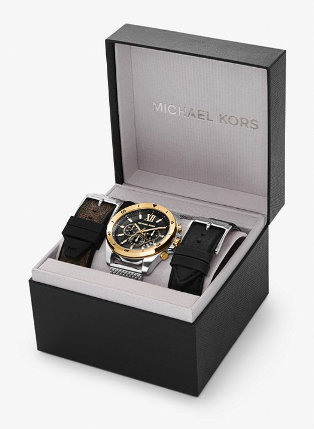 Oversized Brecken Two-Tone Mesh Watch Gift Set | Michael Kors | Luby 