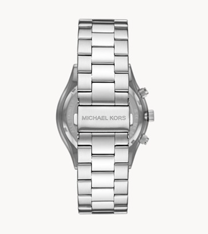 Michael Kors Slim Runway Chronograph Stainless Steel Watch and PVC Bracelet Set | Michael Kors | Luby 
