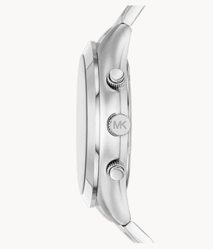 Michael Kors Slim Runway Chronograph Stainless Steel Watch and PVC Bracelet Set | Michael Kors | Luby 