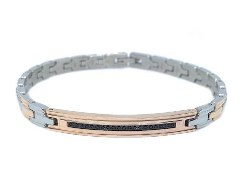 Two Tone Silver and Rose Gold Link Bracelet | Zancan | Luby 