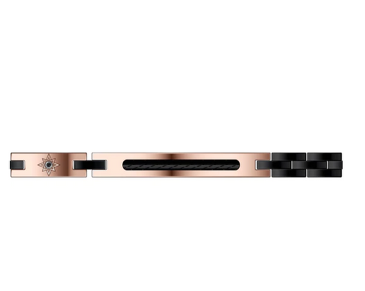 Black and Rose Gold Link Bracelet | Zancan | Luby 
