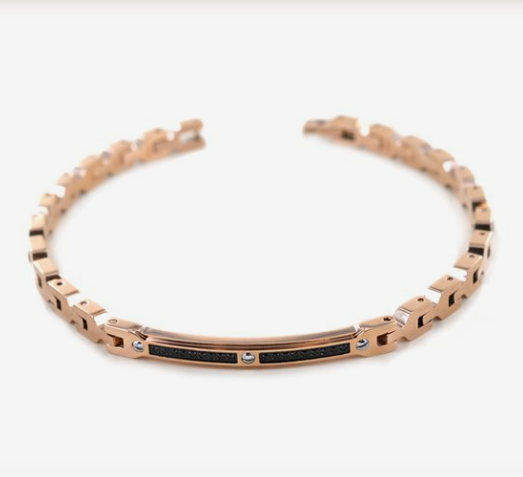 Rose Gold PVD Link Bracelet | Zancan | Luby 