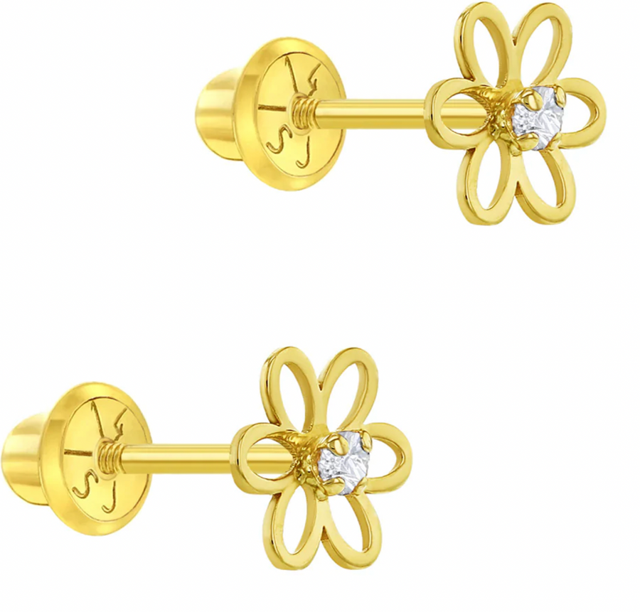 Flower Baby Earring 14K