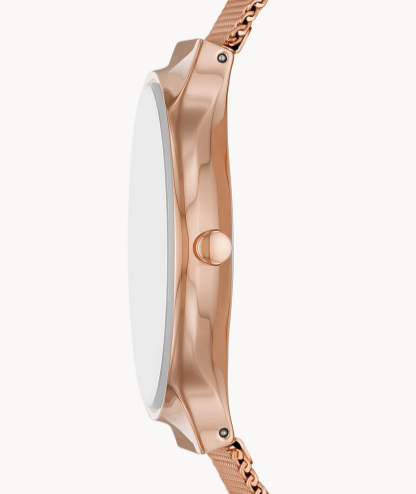Freja Two-Hand Rose Gold-Tone Stainless Steel Mesh Watch | Skagen | Luby 