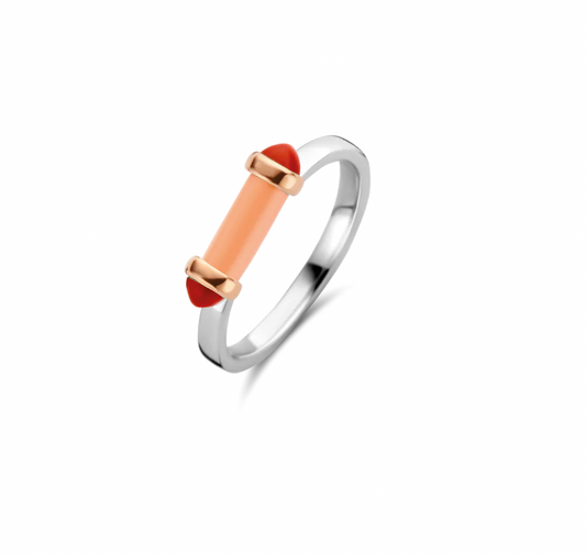 Ti Sento Milano Coral Pink Stick Ring | Ti Sento Milano | Luby 