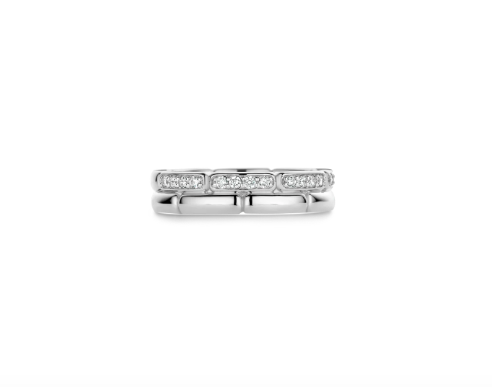 Ti Sento Milano - Double Ring CZ | Ti Sento Milano | Luby 