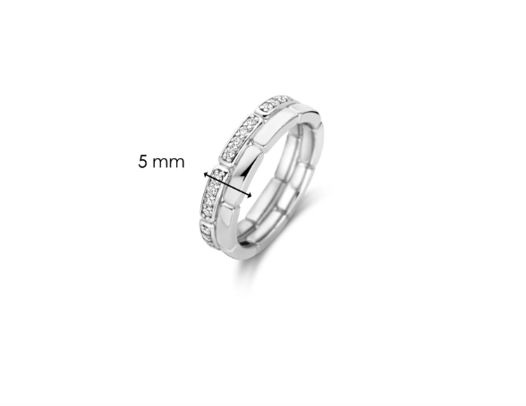 Ti Sento Milano - Double Ring CZ | Ti Sento Milano | Luby 