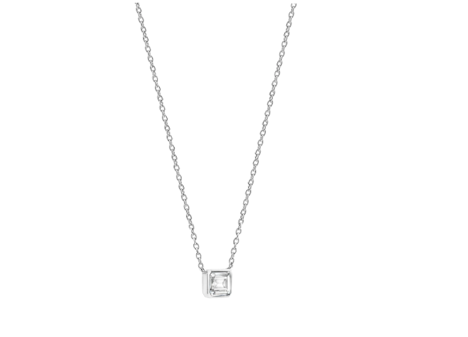 Ti Sento Milano - Emerald Cut Clear Necklace | Ti Sento Milano | Luby 