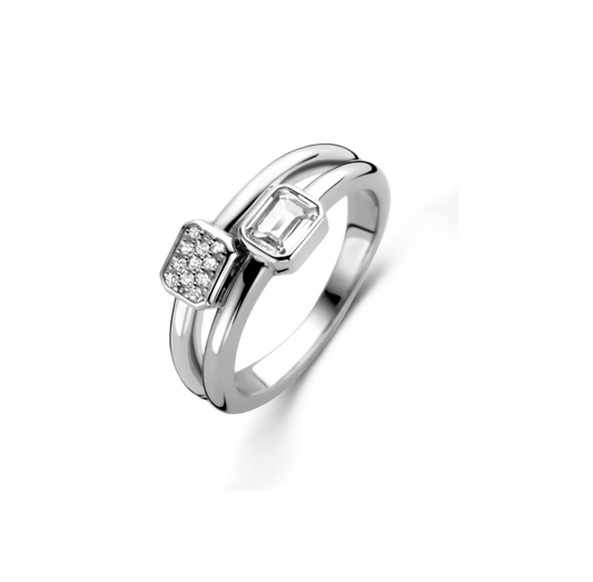 Ti Sento Double Square Ring | Ti Sento Milano | Luby 