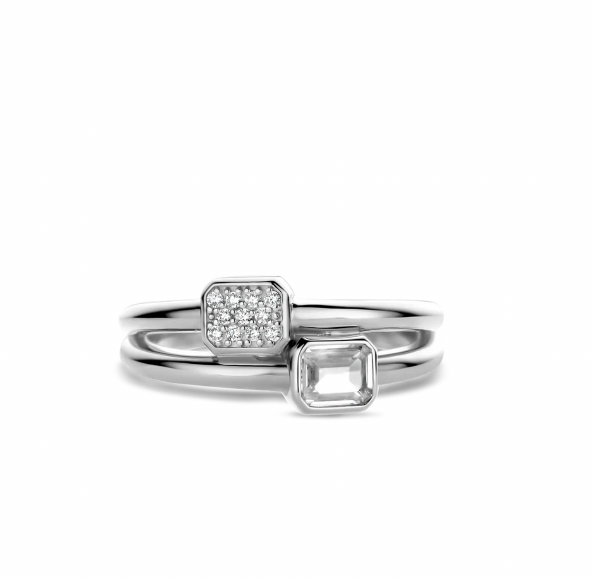 Ti Sento Double Square Ring | Ti Sento Milano | Luby 
