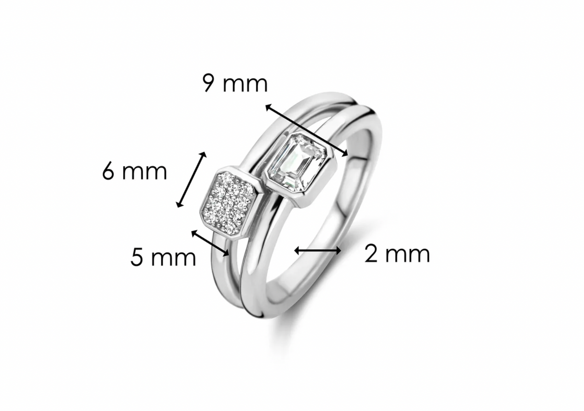 Ti Sento Double Square Ring | Ti Sento Milano | Luby 