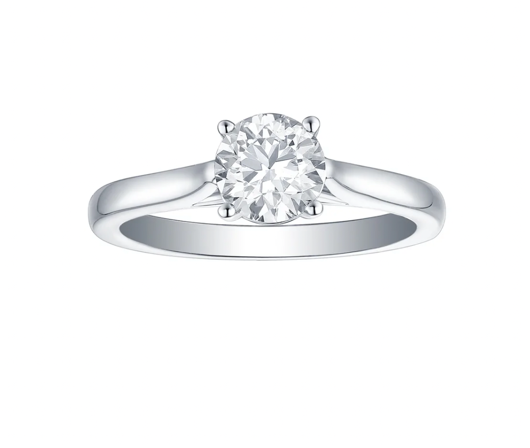 14K Lab Grown Solitaire Engagement Ring | Smiling Rocks | Luby 