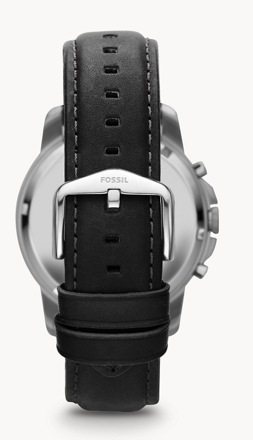 Grant Chronograph Black Leather Watch | Fossil | Luby 