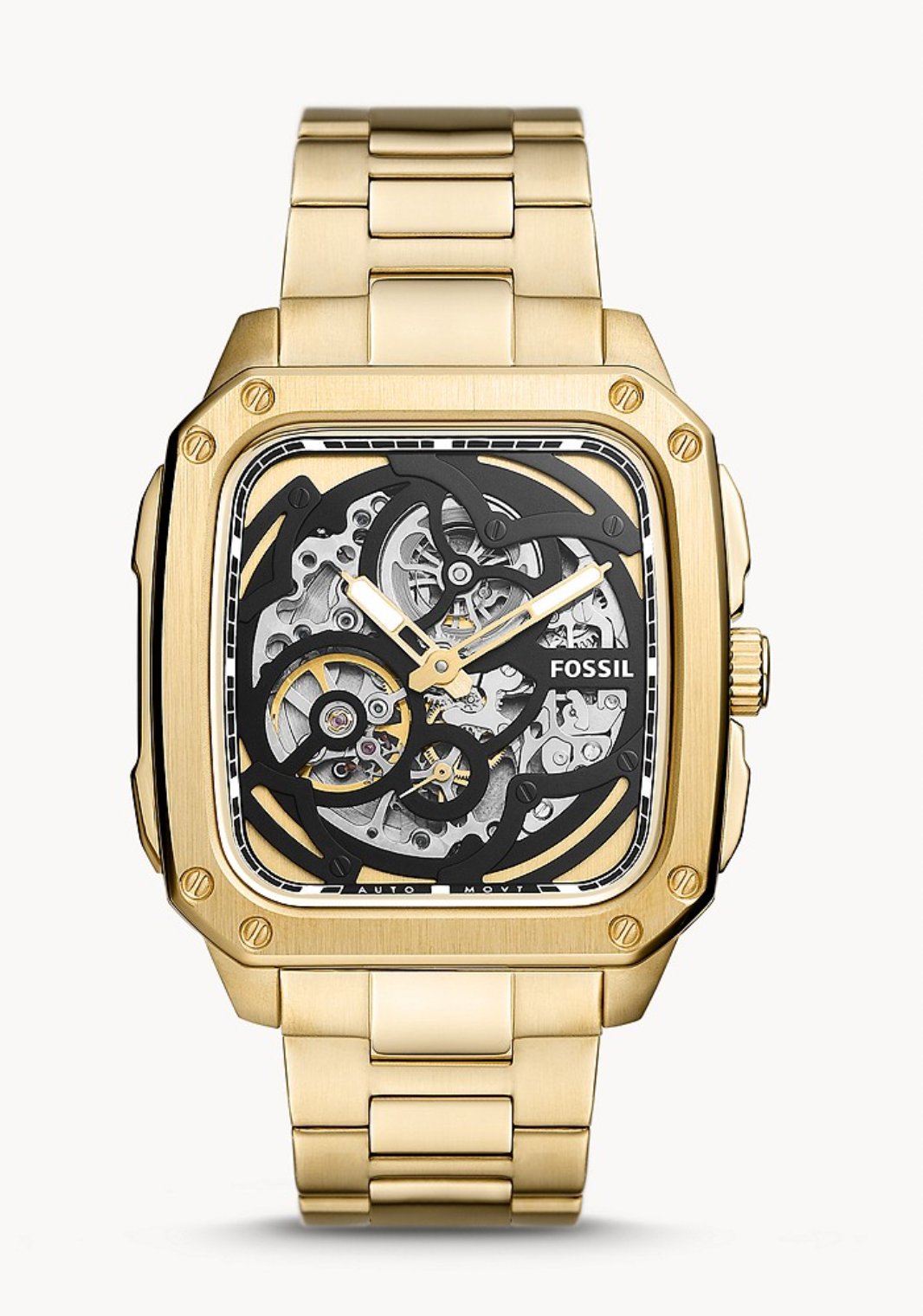Inscription Automatic Gold-Tone Stainless Steel Watch | Fossil | Luby 
