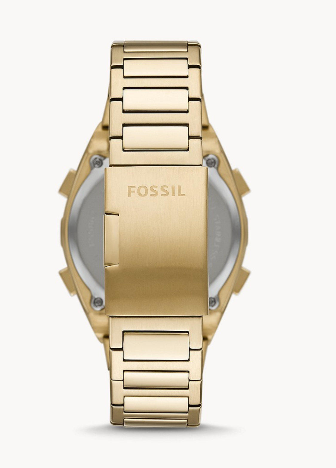 Everett Solar-Powered Digital Gold-Tone Stainless Steel Watch | Fossil | Luby 