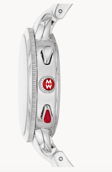 Sporty Sport Sail White and Stainless Silicone-Wrapped Watch | Michele | Luby 