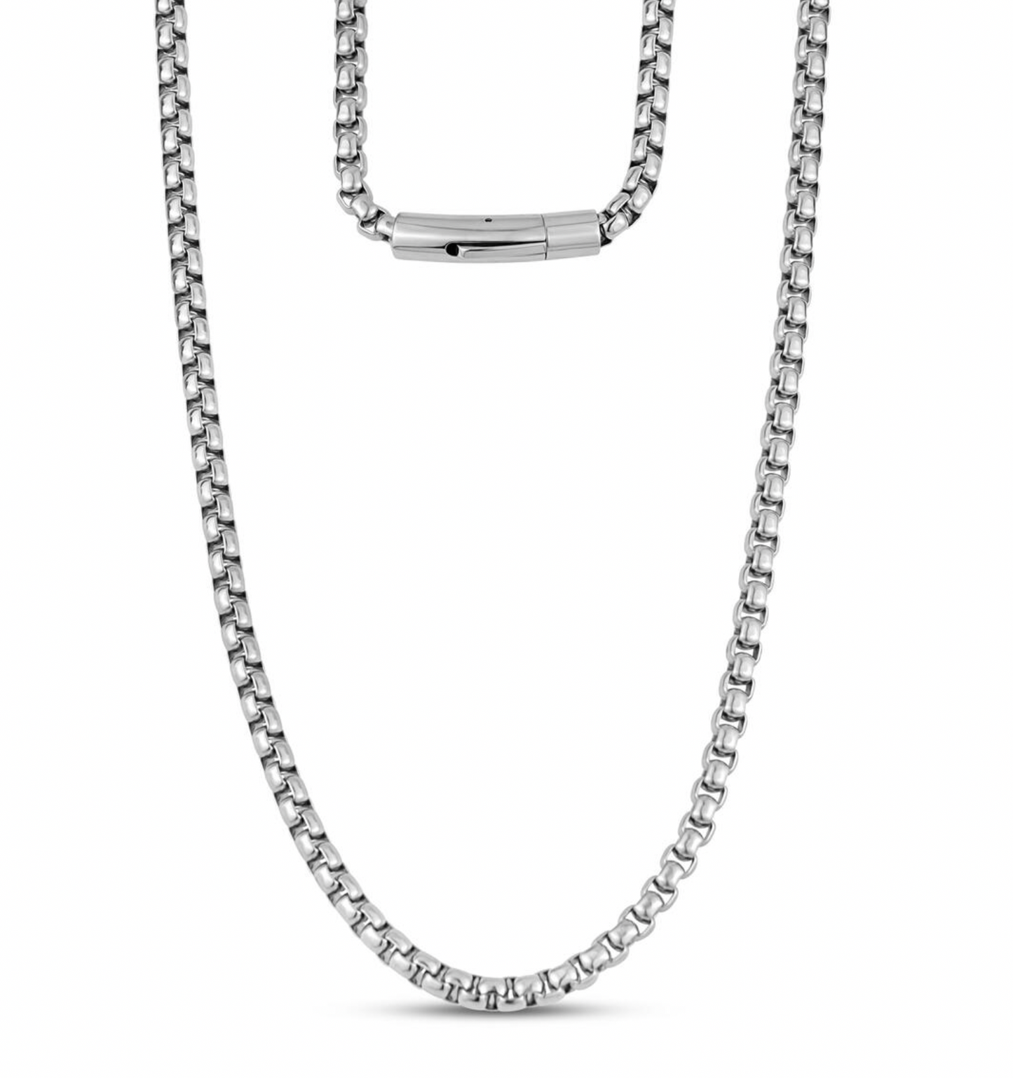 5mm Steel Box Link Necklace | ARZ Steel | Luby 