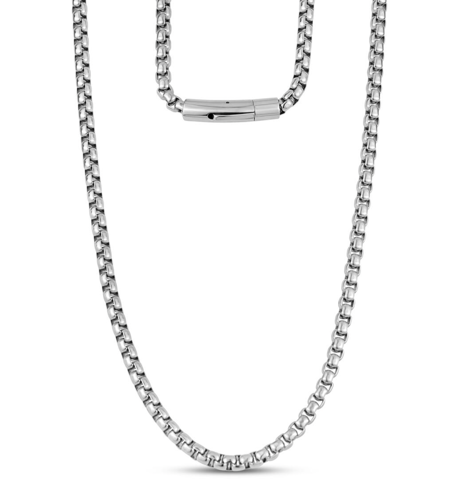5mm Steel Box Link Necklace | ARZ Steel | Luby 